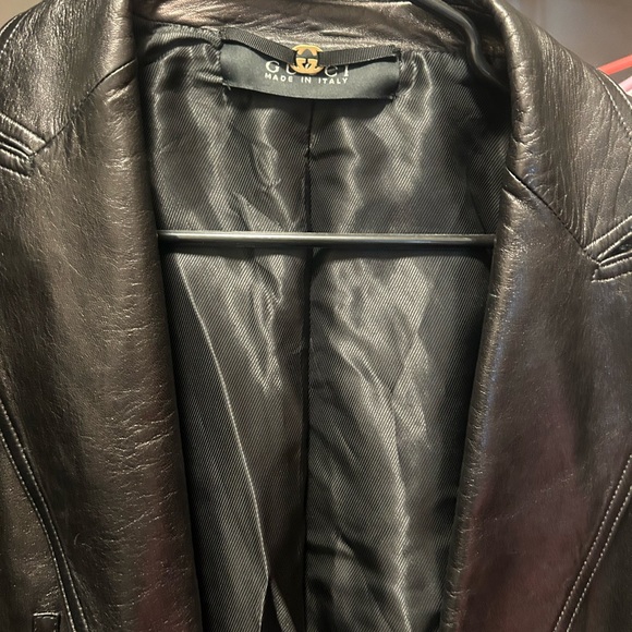 womens gucci leather jacket